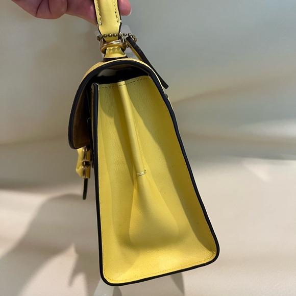 NWT Coach Tabby Top Handle Yellow Spring Summer Bag - Picture 9 of 14